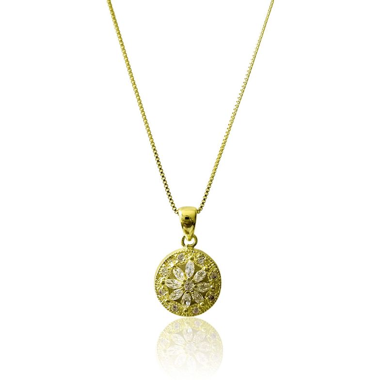 Collar Margarita Circón Enchapado Oro 18K-2