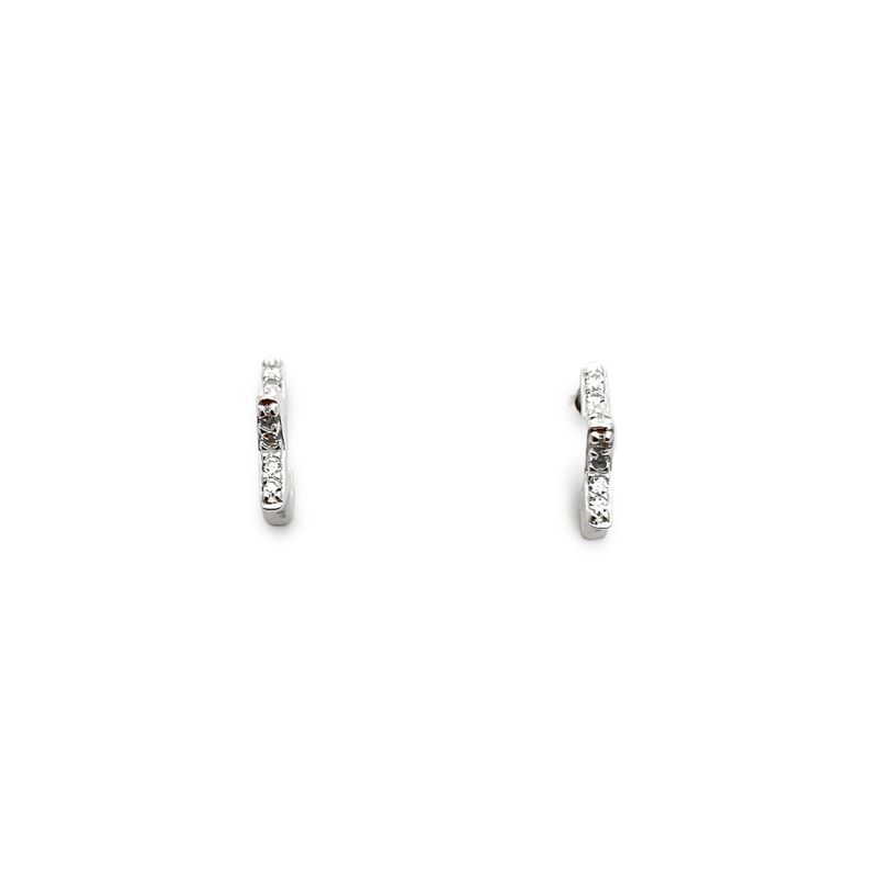 Aros Argolla Estrella Circón Plata Fina 925-3