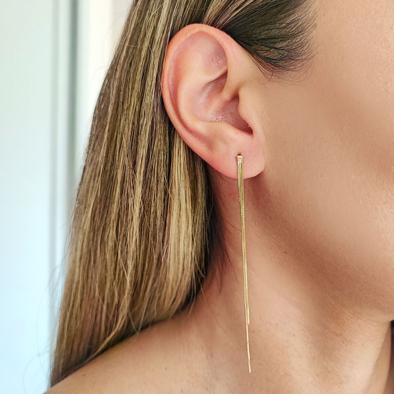 Aros Cadena Veneciana Cassandra Enchapado Oro 18K-3