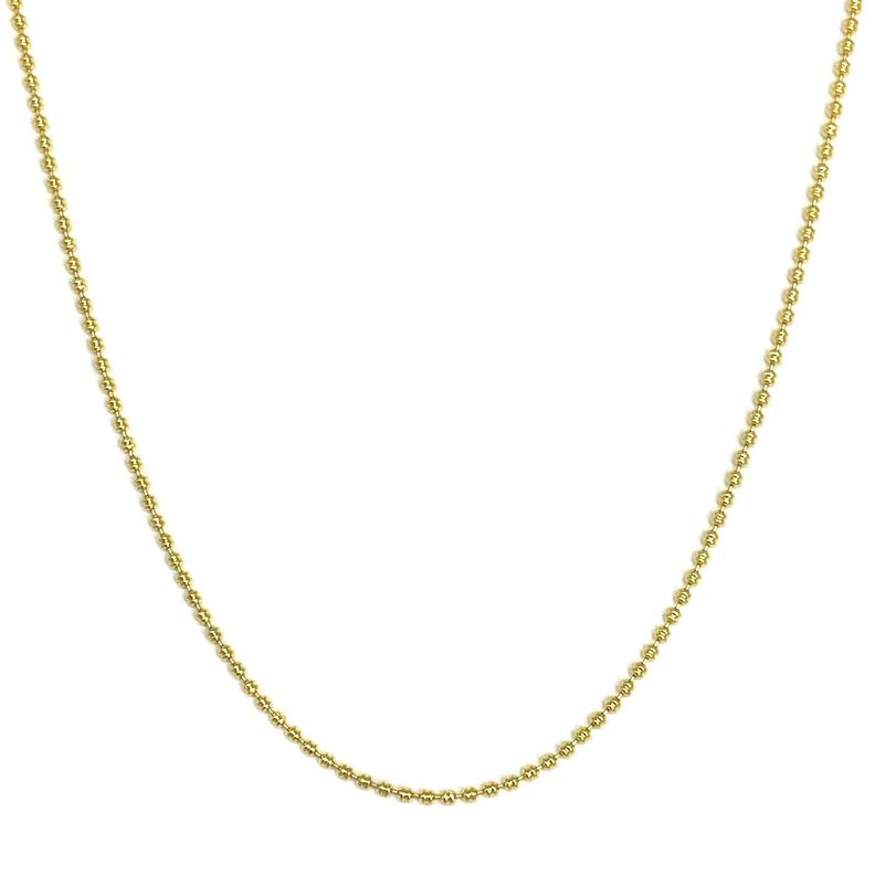 Cadena Pelotitas Mini 50cm Enchapado Oro 18K