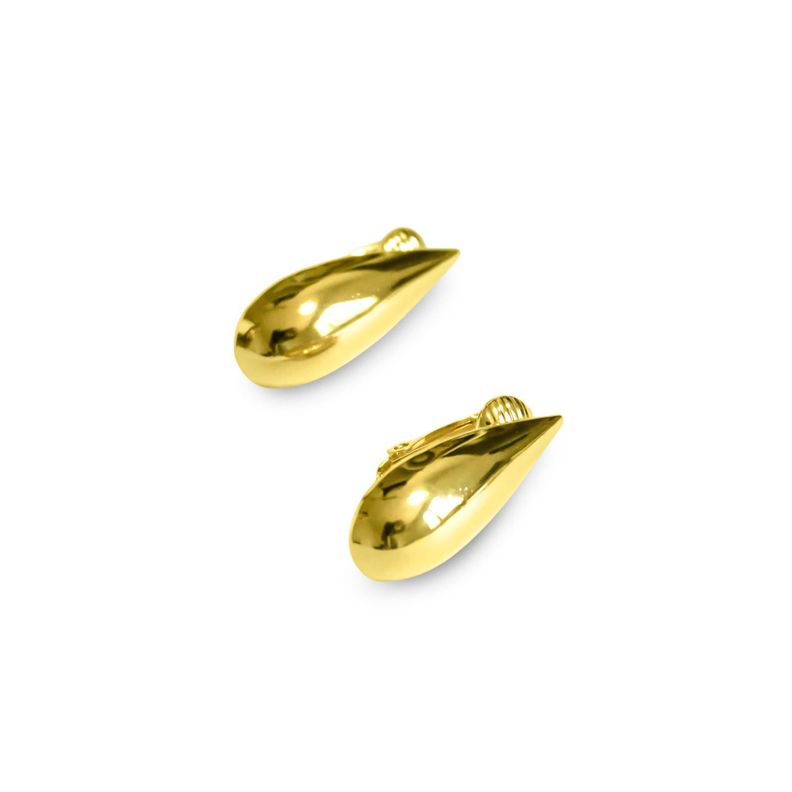 Aros Clip Gota Fina Enchapado Oro 18k-0