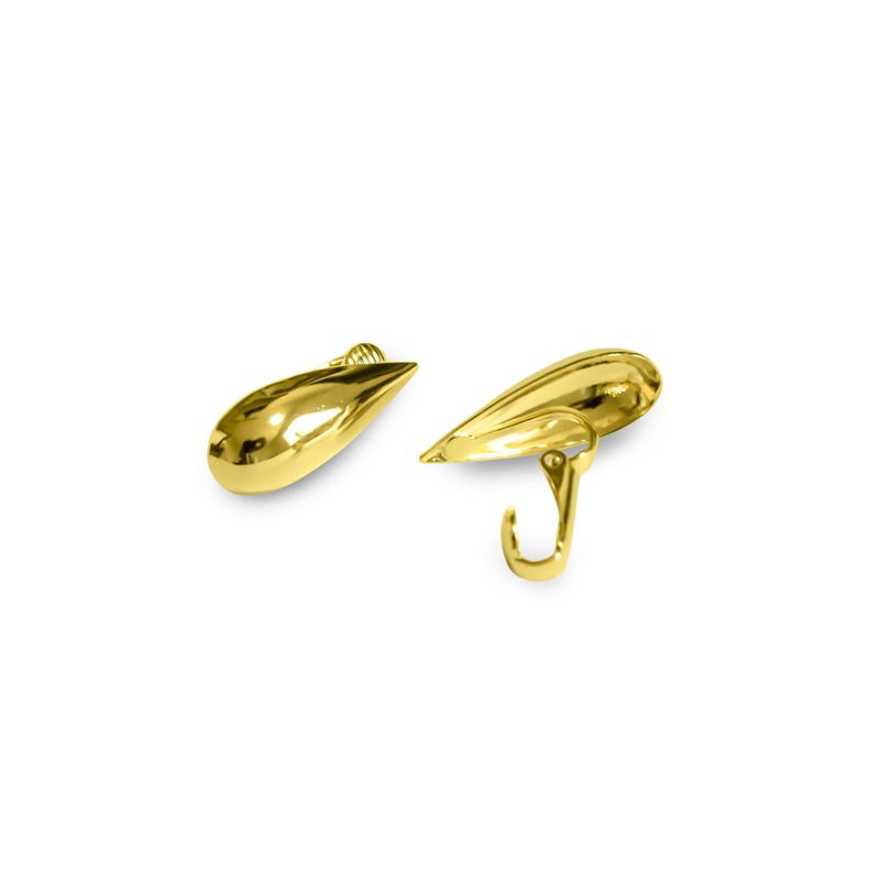 Aros Clip Gota Fina Enchapado Oro 18k-1