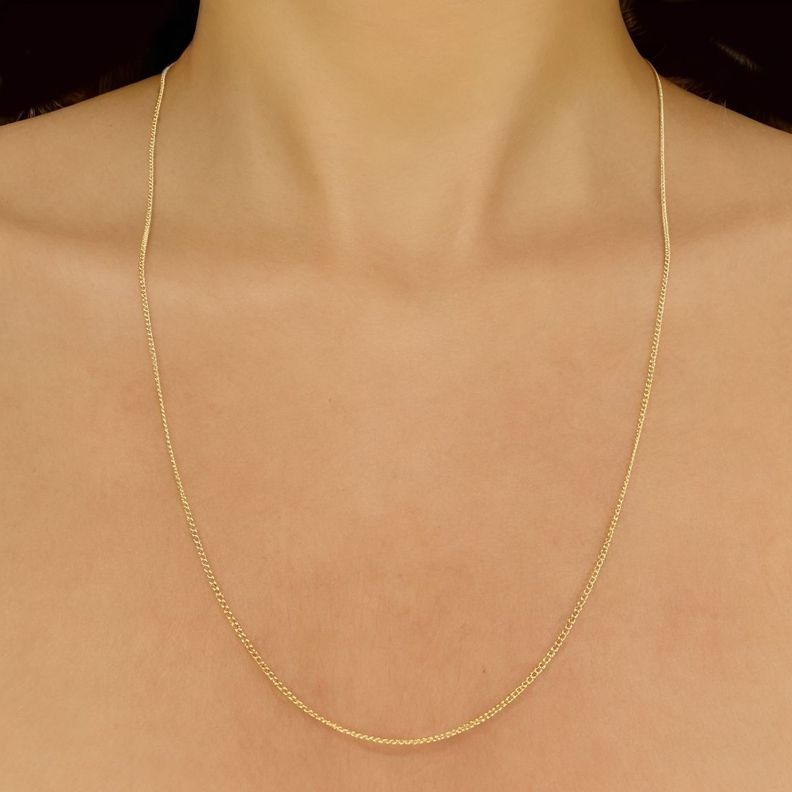 Cadena Grumet 60cm Enchapado Oro 18K-2