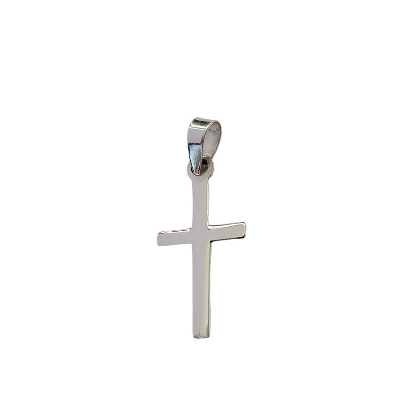 Colgante Cruz Lisa Plana Plata Fina 925