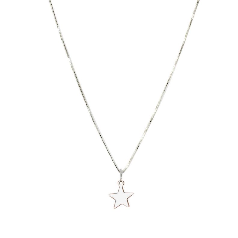 Collar Estrella Lisa Plata Fina 925