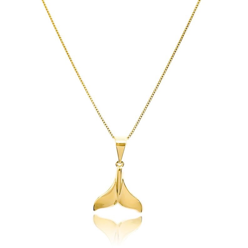 Collar Aleta Delfin Enchapado Oro 18K
