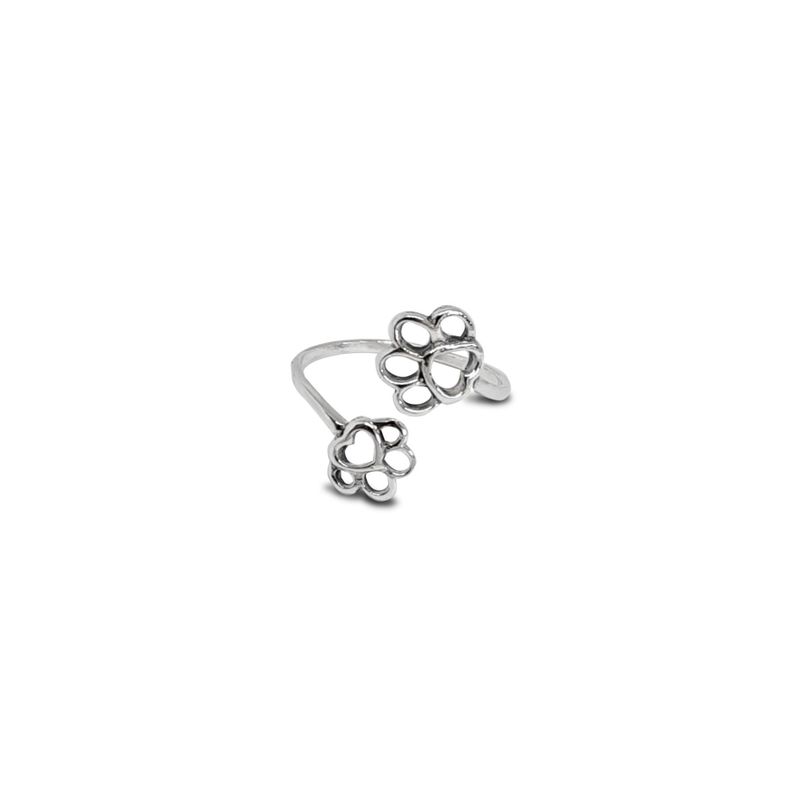 Anillo Huellas Perro #20 Plata Fina 925-0