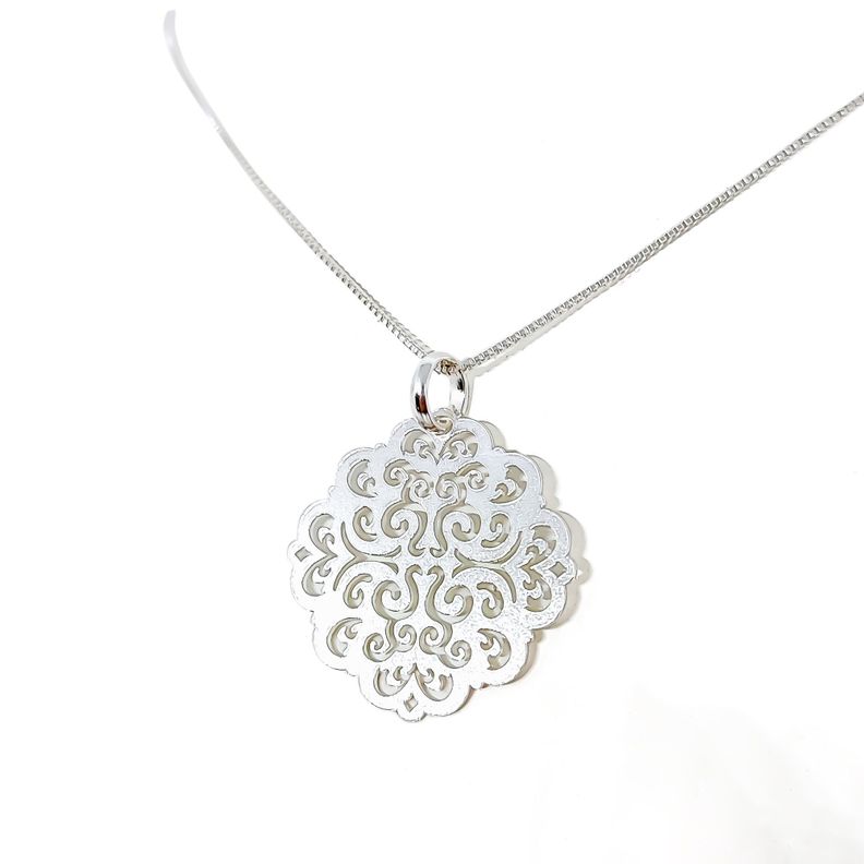 Collar Lau 45cm Plata Fina 925-1