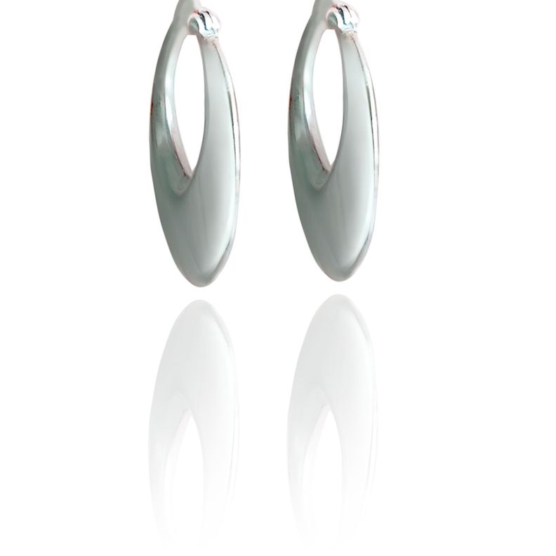 Aros Argolla Bote 25mm Plata Fina 925-2