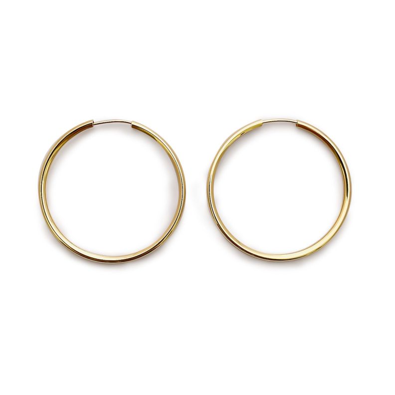 Aros Argolla 34mm Enchapado Oro 18K-0
