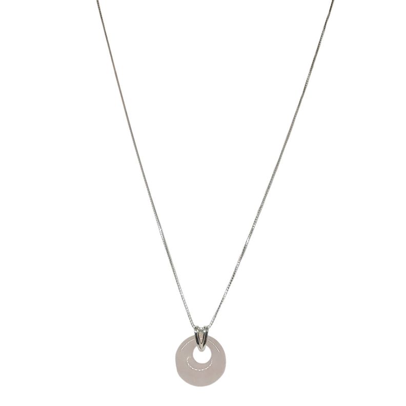 Collar Antonella Cuarzo Rosado Plata Fina 925-0