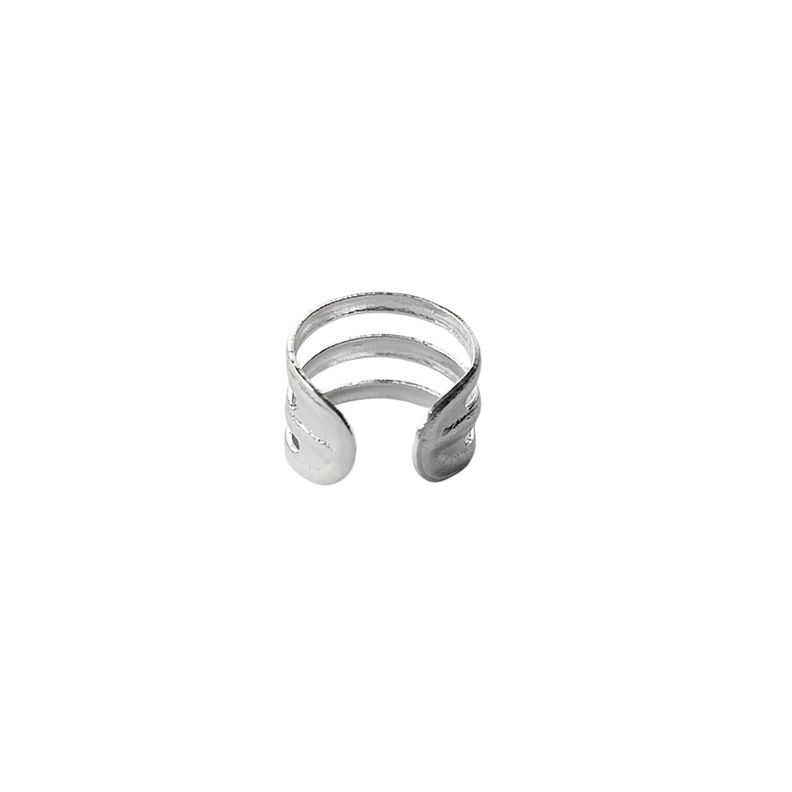 Aro Bidu Triple  Argollas Plata Fina 925-1