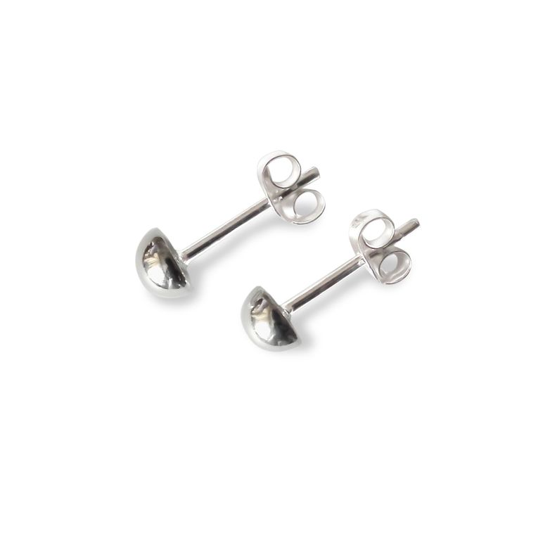Aros Media Bola 5mm Plata Fina 925-0