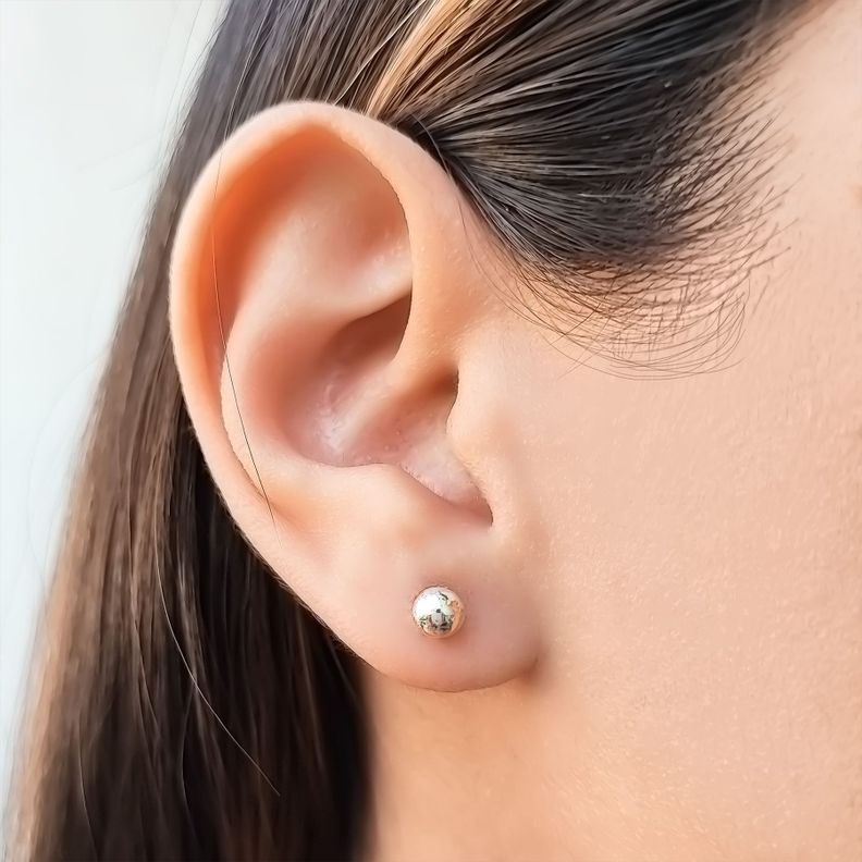 Aros Media Bola 5mm Plata Fina 925-3