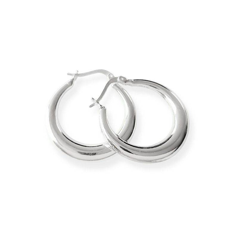 Aros Argolla Josefina 27mm Plata Fina 925-0