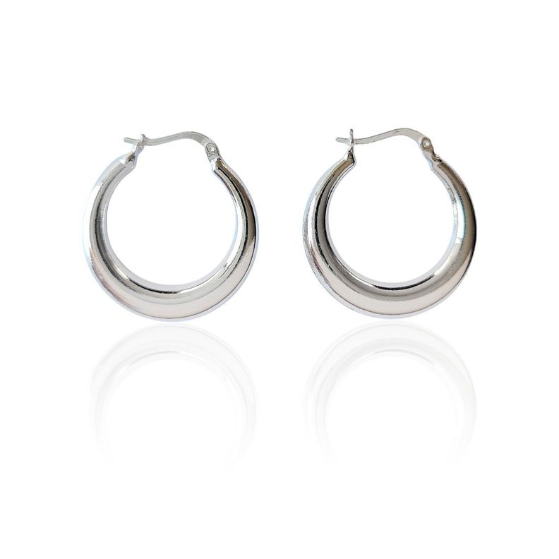 Aros Argolla Josefina 27mm Plata Fina 925-1