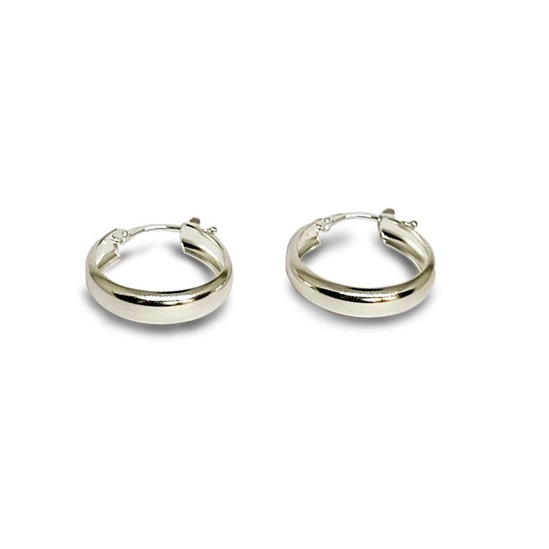 Aros Argolla Bote 19mm Plata Fina 925-1