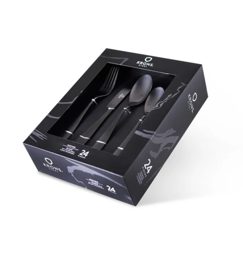 Set Cuchilleria 24 Pzas Black-2