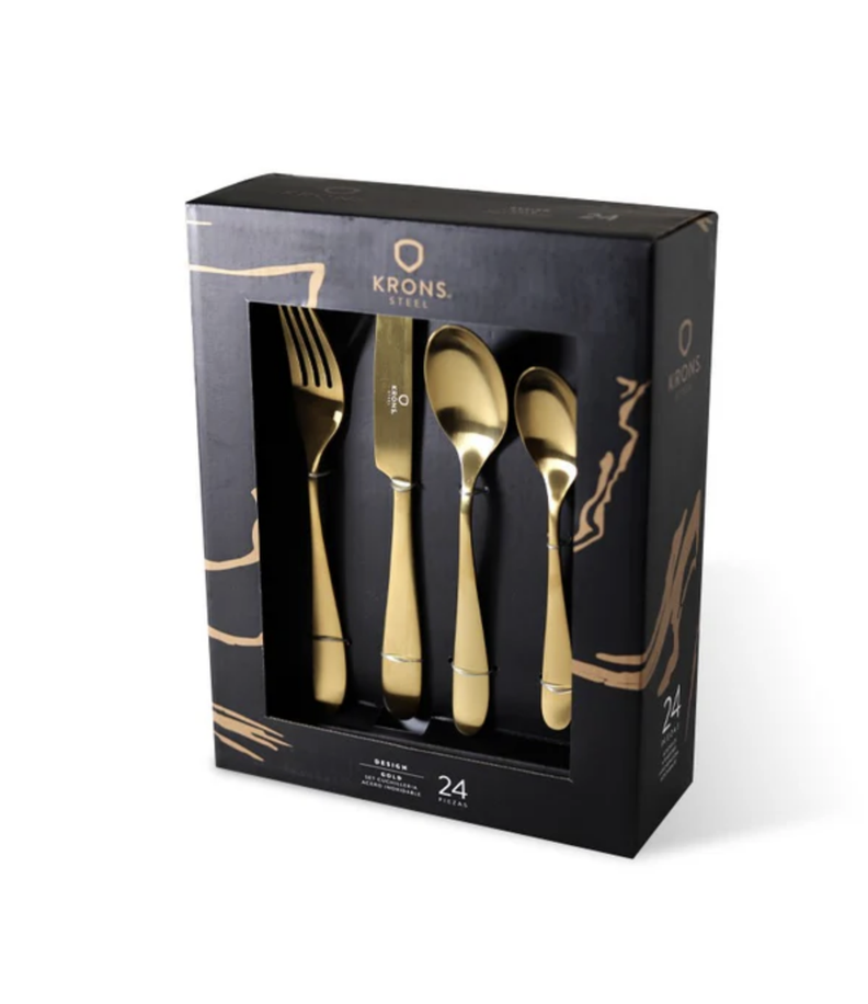 Set Cuchilleria 24 Pzs Gold-0