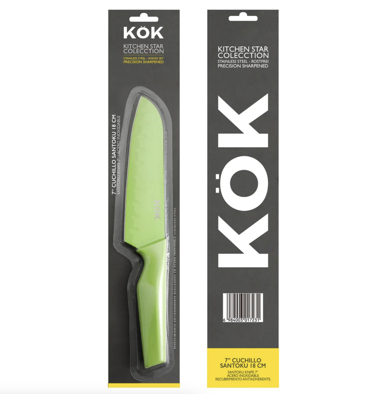 Cuchillo Santoku 18 Cm Verde-0