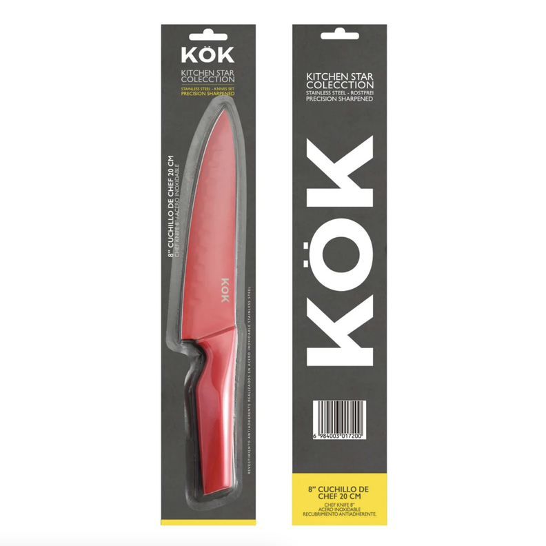Cuchillo Chef 20 Cm Rojo-0