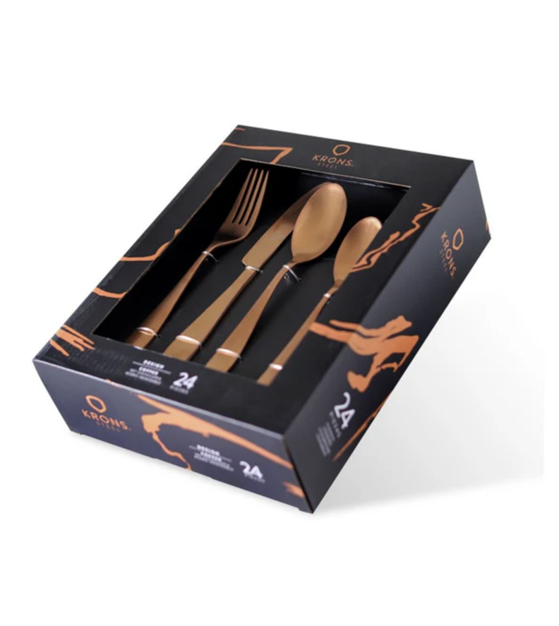 Set Cuchilleria 24 Pzas Copper-2