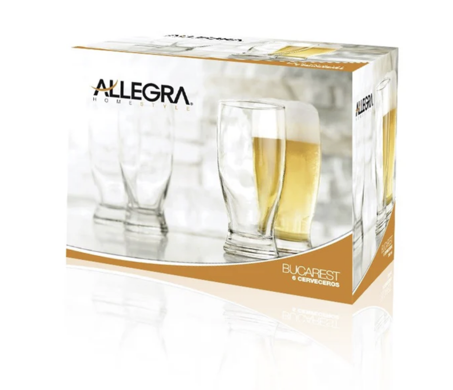 Set 6 Cerveceros Bucarest 340 Cc                    -1