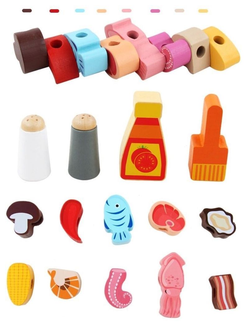 Juego Madera Encaje Set Parrilla Montessori-2