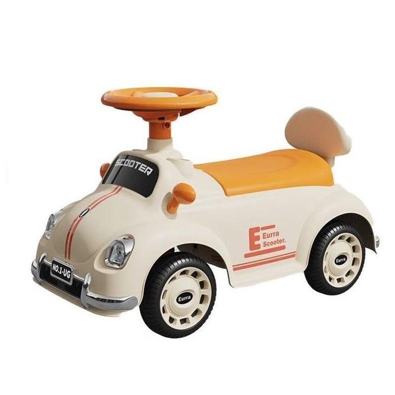 Correpasillos Auto Escarabajo Vintage Blanco-0
