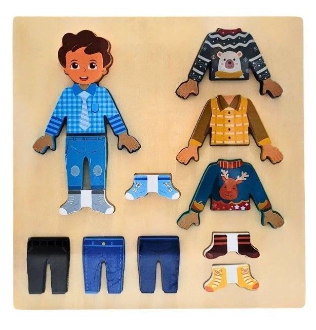 Juego de Vestir con Ropa Intercambiable y Pizarra Nino