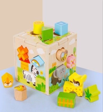 Juego Didactico Madera Cubo Centro de Actividades Animales Xk-18
