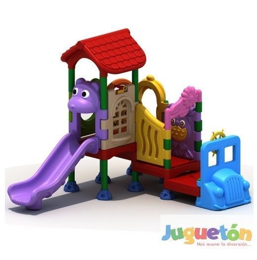 Estacion de Juegos Bus Tobogan y Trepador