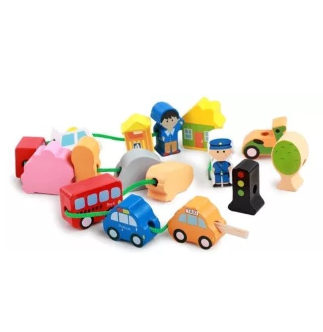 Juego Didáctico Madera Enhebrar Figuras Ciudad-1