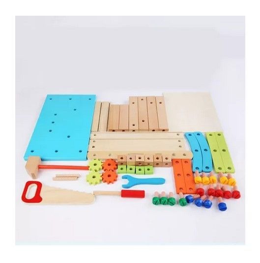 Juego Madera Set Herramientas Banco Carpintería Xk-95-1