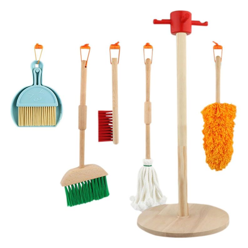 Juego Madera Set Aseo Limpieza