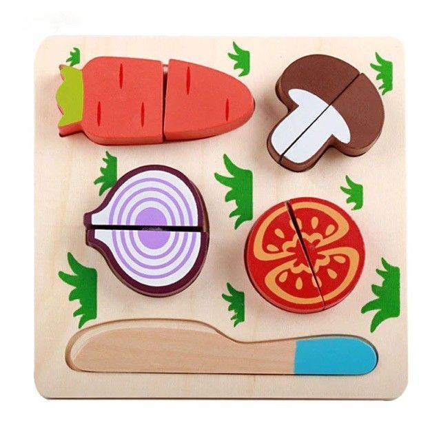 Juego Madera Tabla Encaje Cortar Vegetales