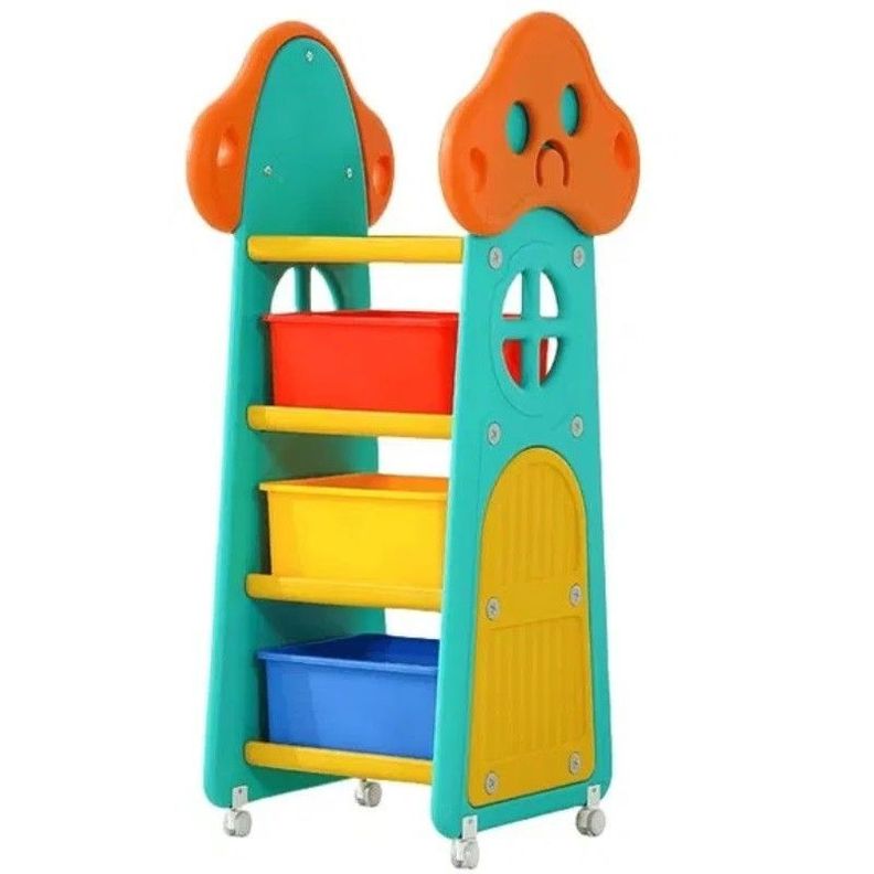Mueble Infantil Estante con Ruedas Repisas y Cajas Calipso