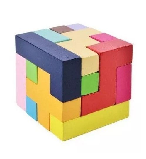 Juego Didáctico Madera Cubo Puzzle Montessori-3
