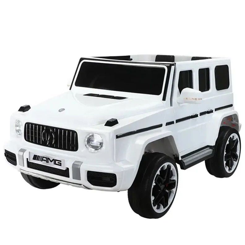 Mercedes Benz Grande Blanco Auto Eléctrico Infantil Tracción-0