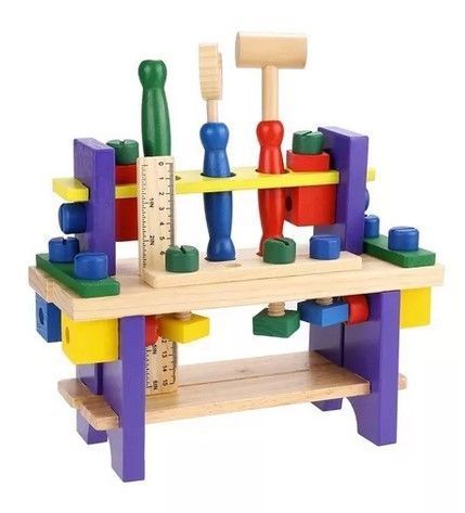 Juego Madera Set Herramientas Banco Carpintería Xk-102-2
