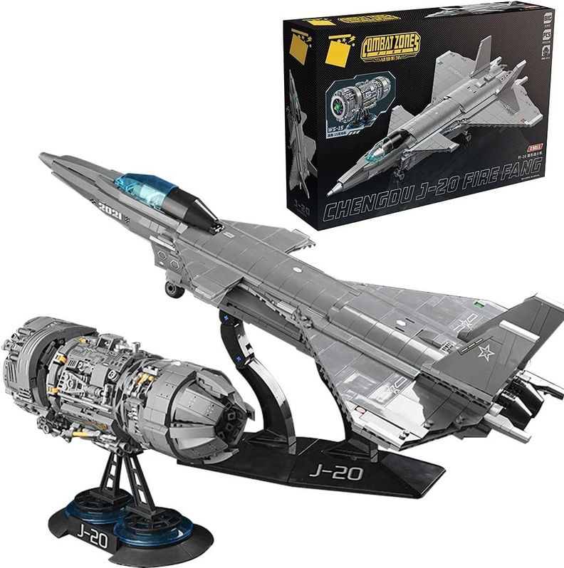 Avion Combate Caza J-20 Bloques Construccion