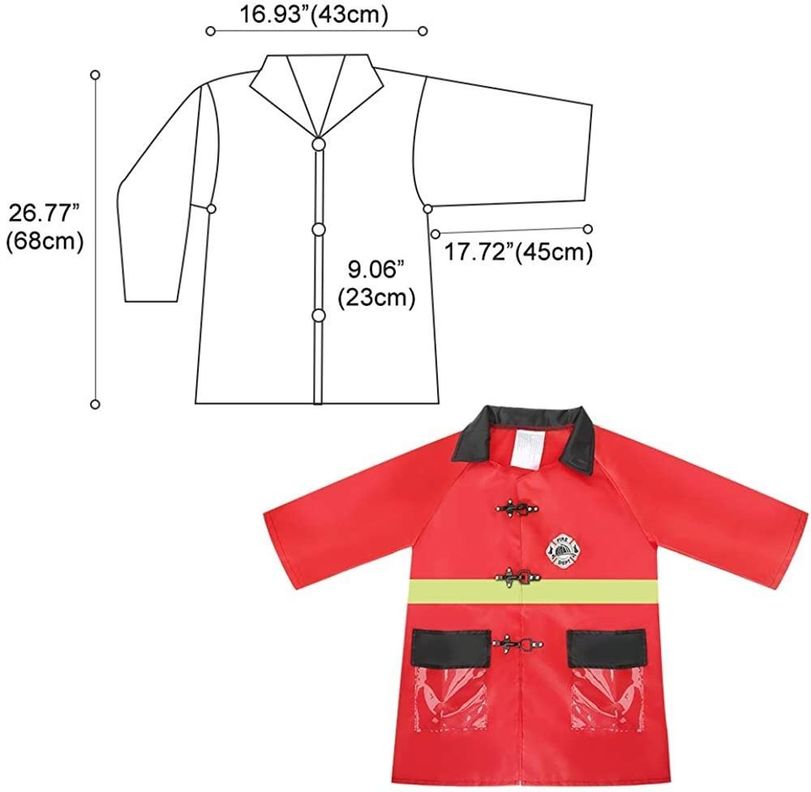 Disfraz y Accesorios Bombero Traje Rojo-5