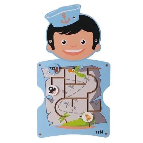 Juego Pared Madera Diseno Marinero Celeste