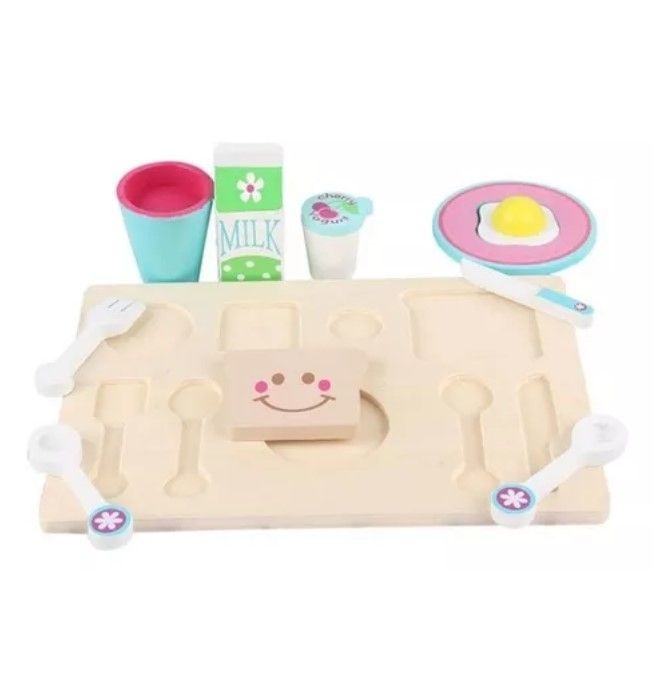 Juego Madera Encaje Set Desayuno Montessori-1