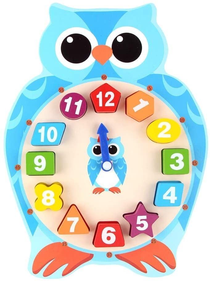 Juego Madera Reloj Encaje Buho o Rana Xk-43