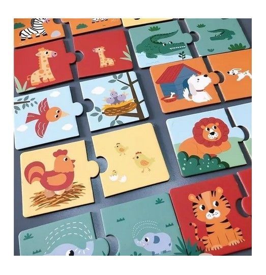Juego Didáctico Puzzles Asociaciones 3 Cajas Montessori-0