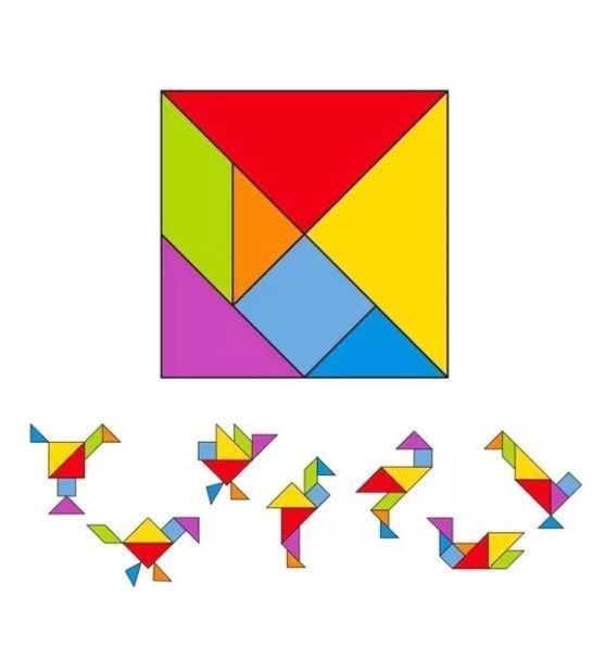 Juego Didáctico Madera Puzzles Tangramas 6 en 1-1
