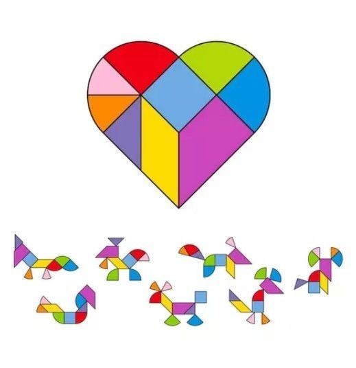 Juego Didáctico Madera Puzzles Tangramas 6 en 1-2