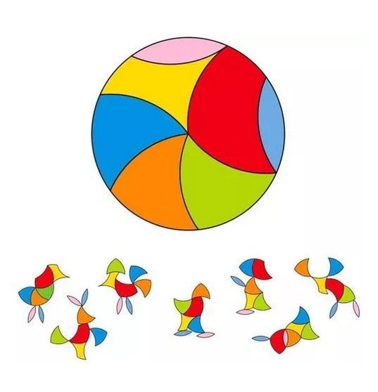Juego Didáctico Madera Puzzles Tangramas 6 en 1-4