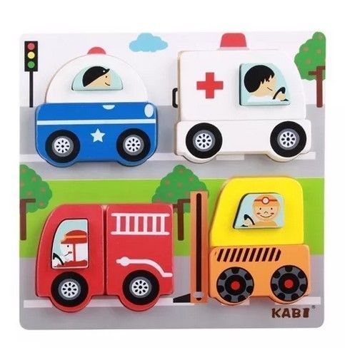 Juego Didáctico Madera 5 Puzzles Encaje Montessori-1
